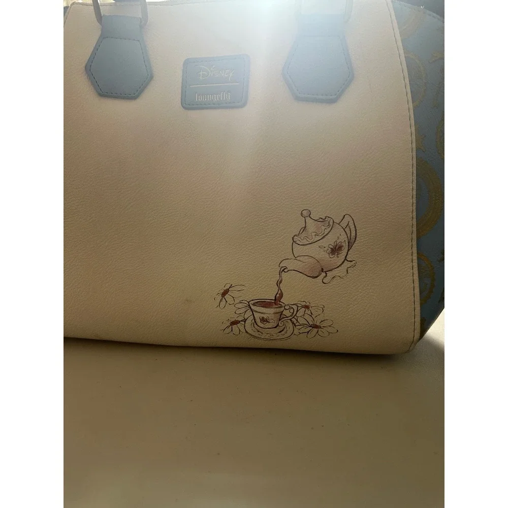 Disney Loungefly Alice in Wonderland Satchel Crossbody Bag Blue Gold Alice Dinah